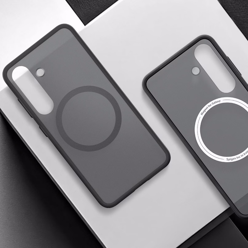 Etui magnetyczne Spigen Capella do Galaxy S25 Plus, przydymione-czarne